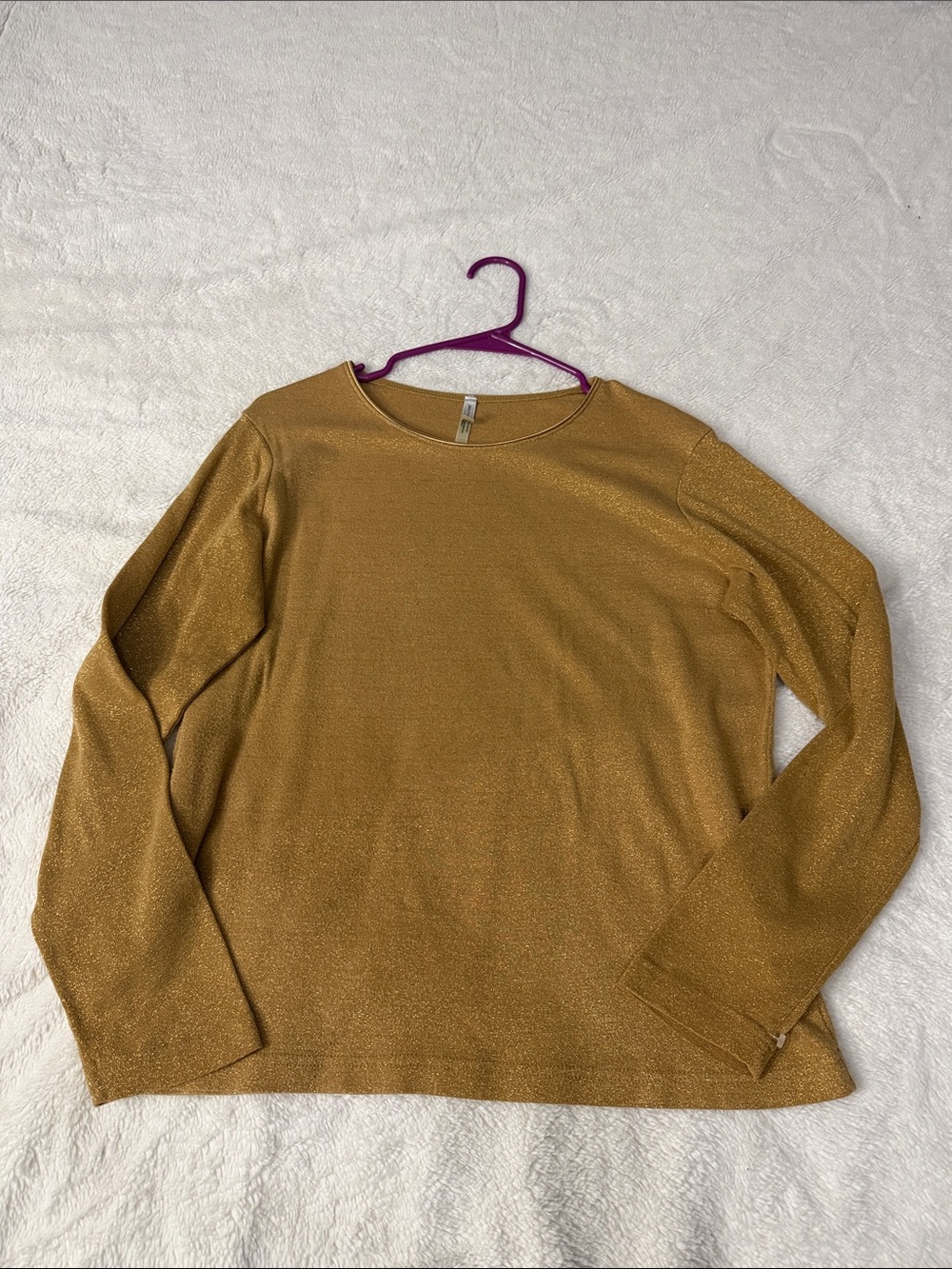 White Stag Metallic Gold Crew Neck Sweater